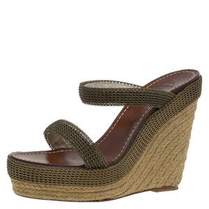“ please message before buying “Christian Louboutin Olive Wedge Sandals